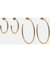 Pull&Bear - Pack Of 2 Basic Hoop Earrings - Lyst