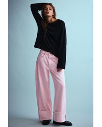Pull&Bear - Baggy Jeans With Turn-Up Hems - Lyst