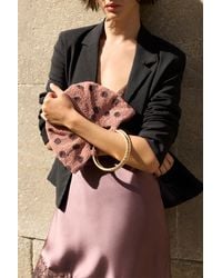 Pull&Bear - Polka Dot Beaded Handbag With Metal Handle - Lyst