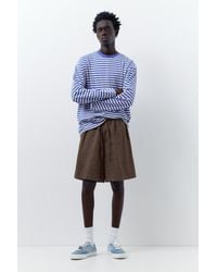 Pull&Bear - 100% Linen Bermuda Sweat Shorts - Lyst