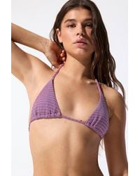 Pull&Bear - Bikinioberteil Mit Streifen Und Textur - Lyst