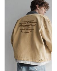 Pull&Bear - Contrast Collar Embroidered Jacket - Lyst