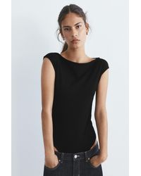 Pull&Bear - Short Sleeve Bodysuit - Lyst