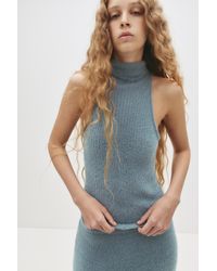 Pull&Bear - Soft-Touch-Top Mit Neckholder - Lyst