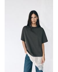 Pull&Bear - Gecombineerd T-Shirt Met Kanten Zoom - Lyst