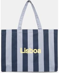 Pull&Bear - Striped City Tote Bag - Lyst