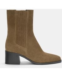 Pull&Bear - Western Leather Ankle Boots - Lyst