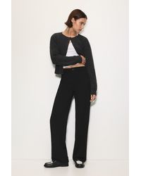 Pull&Bear - Smart High-Waist Straight-Leg Trousers - Lyst
