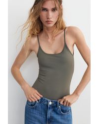 Pull&Bear - Polyamide Bodysuit With Thin Straps - Lyst