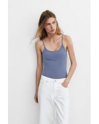 Pull&Bear - Polyamide Thin Strap Bodysuit - Lyst