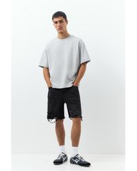 Pull&Bear - Straight Fit Denim Short - Lyst