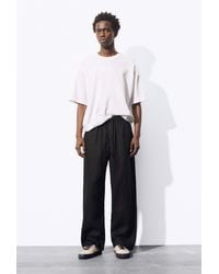 Pull&Bear - 100% Linen Jogger Trousers - Lyst