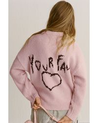 Pull&Bear - Pull Cœur Brodé - Lyst