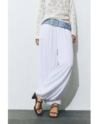 Pull&Bear - Absatzsandalen Aus Leder Mit Schnalle - Lyst