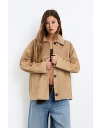 Pull&Bear - 100% Suede Leather Jacket - Lyst