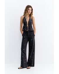 Pull&Bear - Straight-Leg Jeans With Eyelets - Lyst