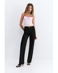 Pull&Bear - Jeans Met Hoge Taille En Wijde Pijpen - Lyst
