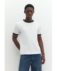Pull&Bear - Contrast Trim T-Shirt - Lyst