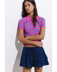 Pull&Bear - Gestreepte Tricot Polo - Lyst