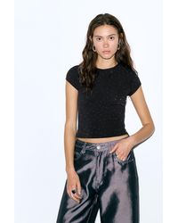 Pull&Bear - Shimmery T-Shirt - Lyst