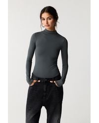 Pull&Bear - Long Sleeve Polyamide Bodysuit - Lyst