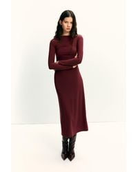 Pull&Bear - Soft Draped Midi Dress - Lyst