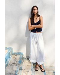 Pull&Bear - Sarouel Trousers With Frill And Bows - Lyst