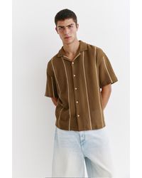 Pull&Bear - Camicia Righe Maniche Corte - Lyst