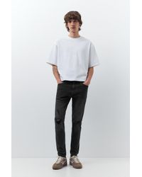 Pull&Bear - Ripped Skinny Jeans - Lyst