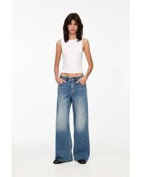 Pull&Bear - Wide-Leg Baggy Jeans With Elasticated Waistband - Lyst