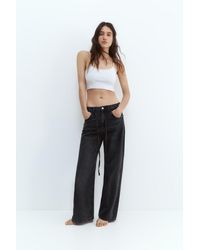 Pull&Bear - Baggy Jeans With Drawstring - Lyst