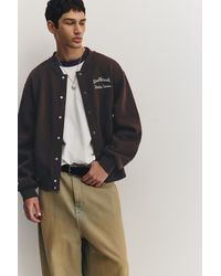 Pull&Bear - Embroidered Varsity Jacket - Lyst