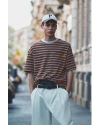 Pull&Bear - Striped T-Shirt With Text - Lyst