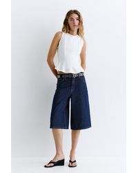 Pull&Bear - Low-Rise Denim Jorts - Lyst