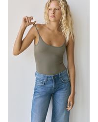 Pull&Bear - Polyamide Bodysuit With Thin Straps - Lyst