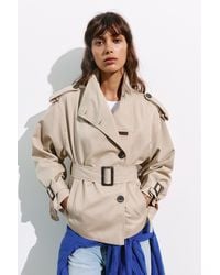 Pull&Bear - Short Belted Trench Coat - Lyst