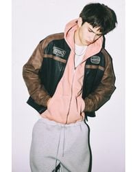 Pull&Bear - Kunstlederjacke Mit Einsätzen - Lyst