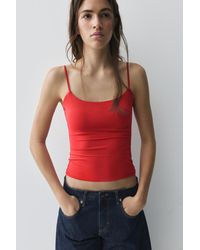 Pull&Bear - Basic Top With Adjustable Straps - Lyst