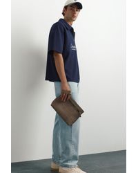 Pull&Bear - Embossed Handle Clutch Bag - Lyst