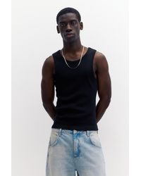 Pull&Bear - Ribbed Tank Top - Lyst