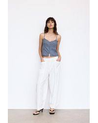 Pull&Bear - Linen Blend Camisole Top - Lyst