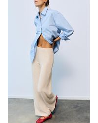 Pull&Bear - Soft Touch Wide-Leg Trousers - Lyst