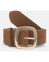 Pull&Bear - Cintura Effetto Camoscio Con Fibbia Rotonda - Lyst