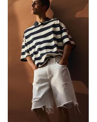 Pull&Bear - Bermuda En Jean Straight - Lyst