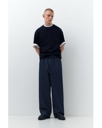 Pull&Bear - Pantalon Jogger En Jean À Rayures - Lyst