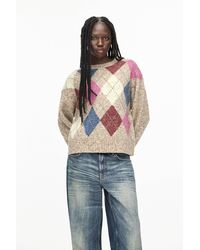 Pull&Bear - Diamond Pattern Sweater - Lyst