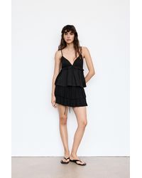 Pull&Bear - Broekrok Met Volant - Lyst