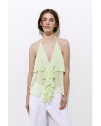 Pull&Bear - Halter Neck Ruffle Top - Lyst
