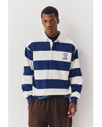 Pull&Bear - Gestreiftes Poloshirt Mit Radfahrer-Stickerei - Lyst