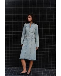 Pull&Bear - Eyelet Midi Skirt - Lyst